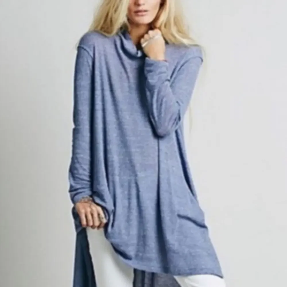 Free People We the Free Blue Wonder Tunic Top size M